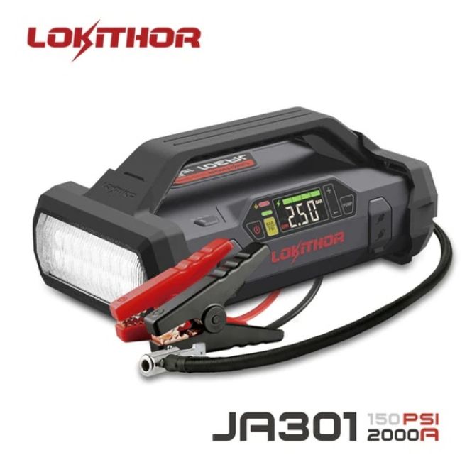 Hovedbilde LOKITHOR Lithium Startbooster 2000A med 150 PSI Luftkompressor