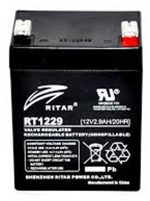 Hovedbilde RITAR AGM Batteri 12V 2,9AH (79x56x106mm) F1