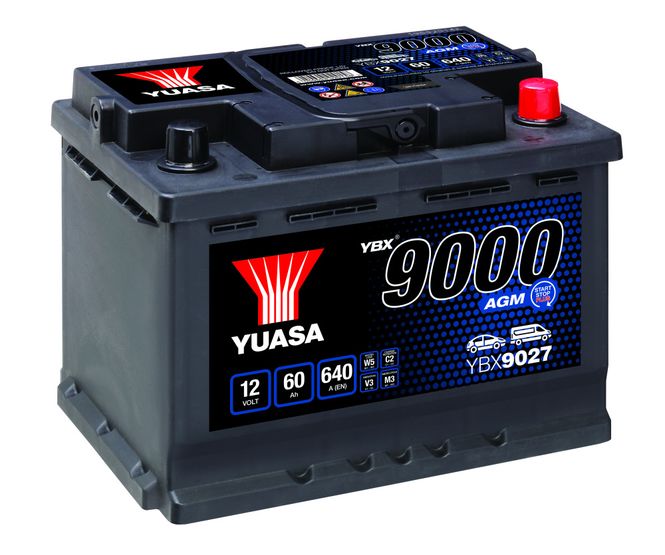 Hovedbilde YUASA YBX9027AGM (12V 60Ah 680A)