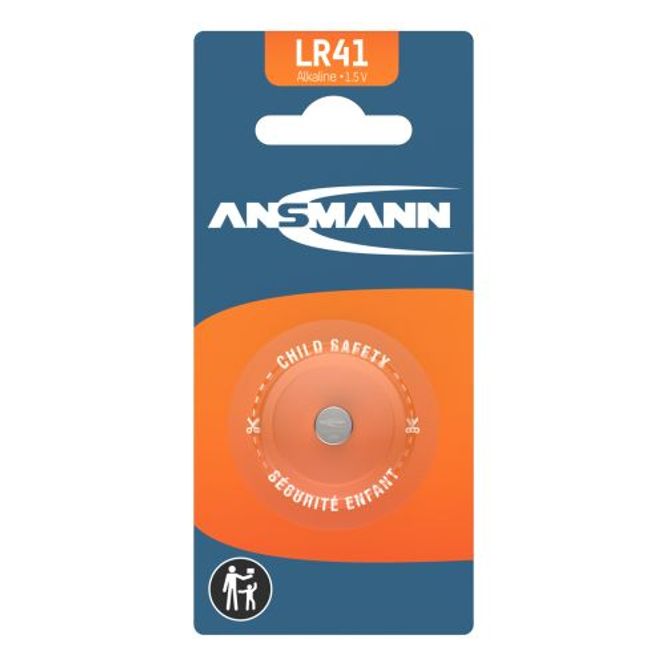 Hovedbilde Alkalisk knappcelle LR41 / LR736 / AG3 1 stk blisterpakning