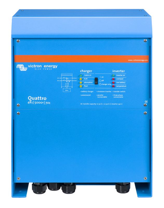 VICTRON Quattro 12/5000/220-100 Kombinert Batterilader og Invert