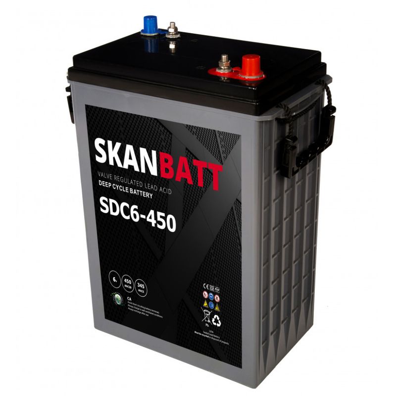 SKANBATT DEEP CYCLE AGM Deep Cycle 6V 450AH - 295x178x424mm