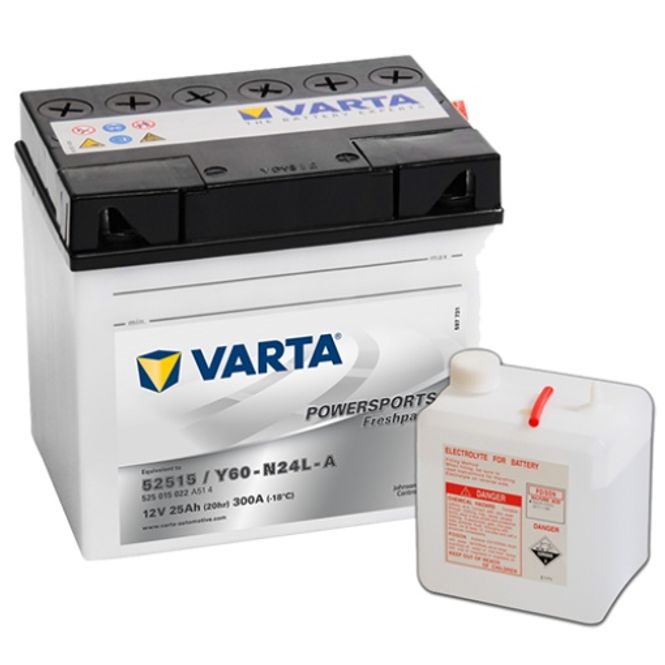Hovedbilde VARTA Y60-N24L-A MC Batteri 12V 25AH 300CCA (186x130x171mm) +høy