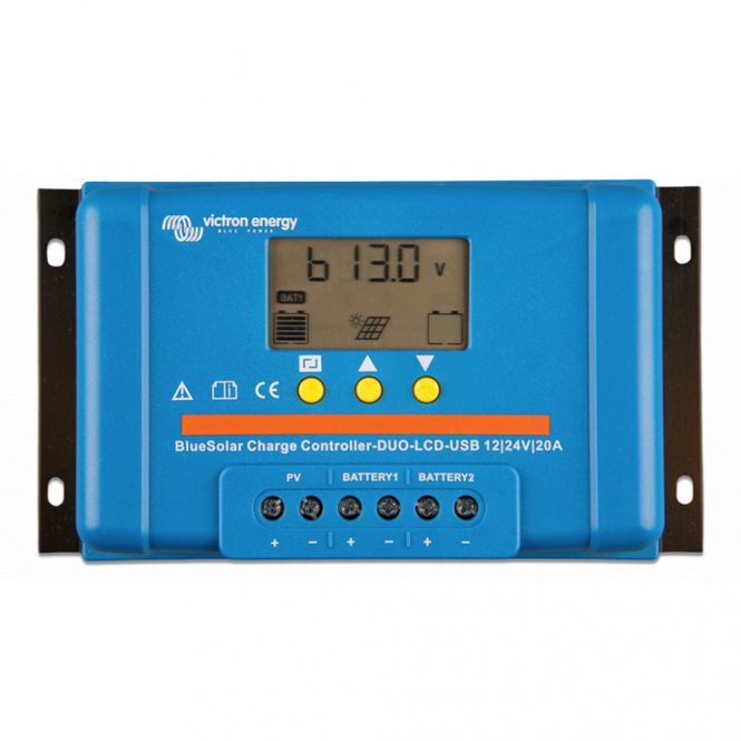 Hovedbilde VICTRON BlueSolar PWM DUO-LCD&USB 12/24V-20A