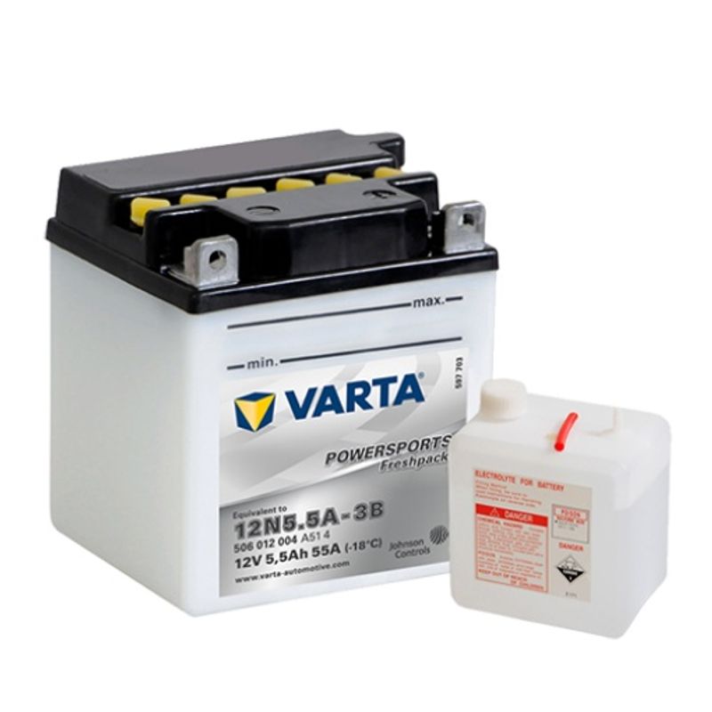  VARTA12N5,5A-3B MC Batteri 12V 5,5AH 58CCA (103x90x114mm) +høyr