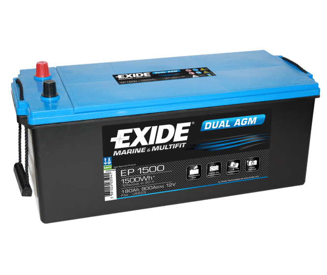 Hovedbilde EP1500 EXIDE DUAL AGM 180AH