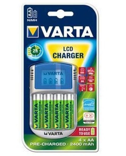 Hovedbilde VARTA LCD lader 57070 + 4X 56756 & 12V & USB