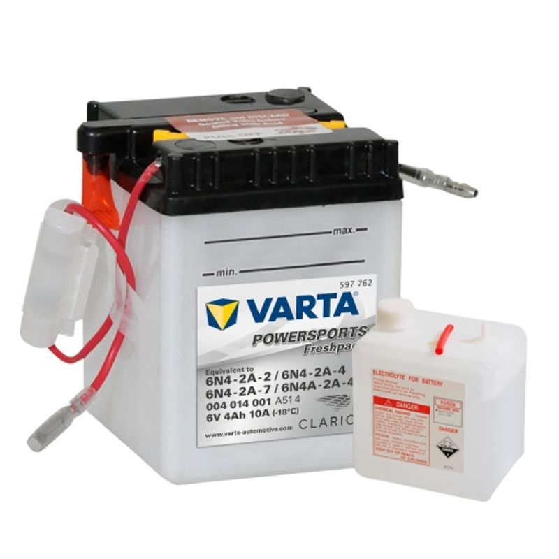  VARTA 6N4-2A-7 MC Batteri 6V 4AH 10CCA (71x71x96mm) +diagonalt 