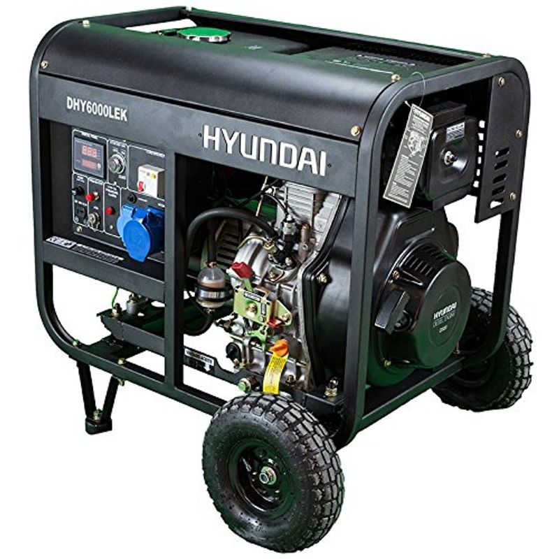 HYUNDAI DHY6000LEK Aggregat 5300W - Elektrisk start - Diesel