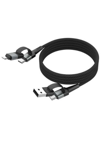 Hovedbilde ANSMANN Magnetkabel USB-A eller USB-C til USB-C eller Lightning, 120 cm