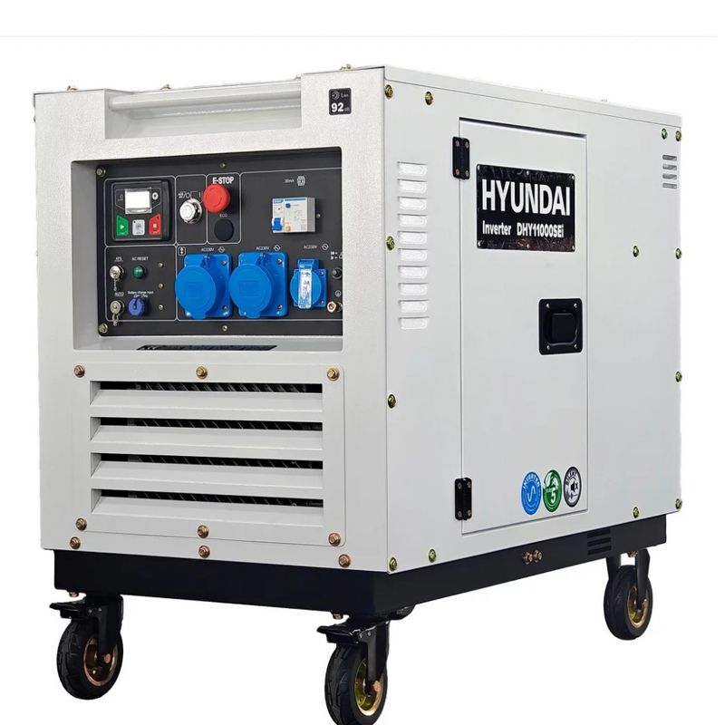 HYUNDAI DHY11000SEi Diesel Inverter Strømaggregat 8000W - Elektrisk start - Forvarming - ATS