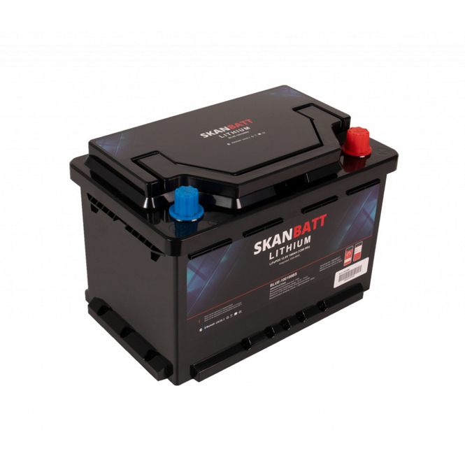 Hovedbilde SKANBATT Lithium Batteri 12V 100Ah 100A BMS - Bluetooth - Bobil 