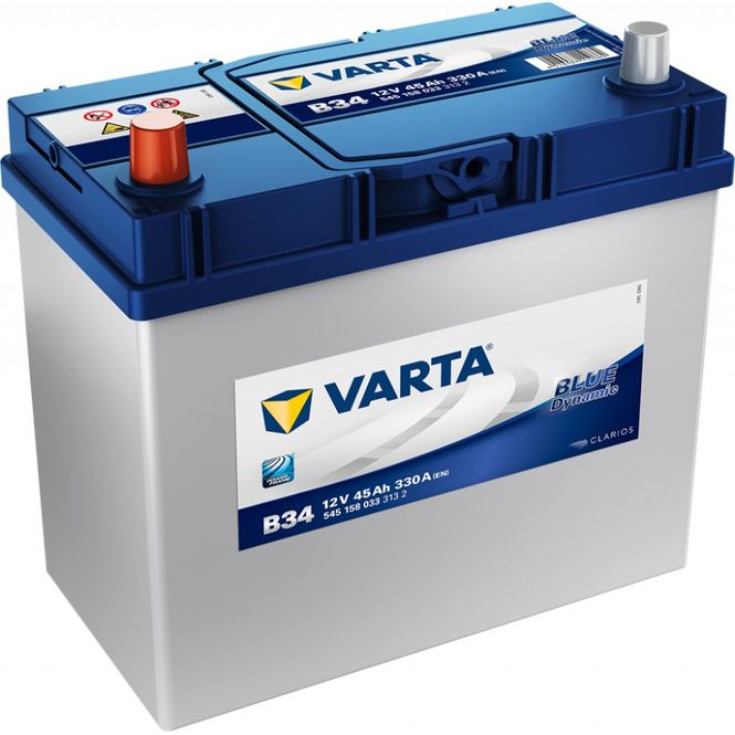 Hovedbilde VARTA B34 Blue Dynamic Batteri 12V 45AH 330CCA (238x129x200/227)