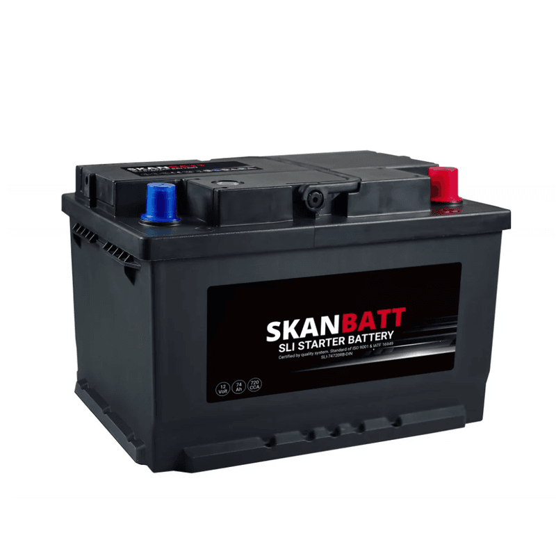 SKANBATT SLI Startbatteri 12V 74AH 720CCA (278x175x175mm) +R