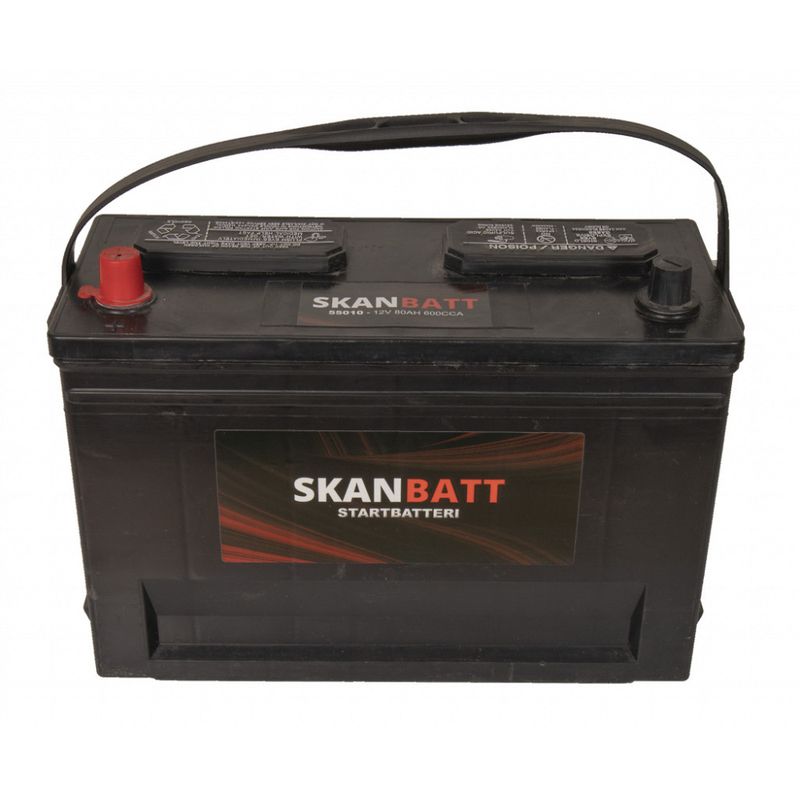SKANBATT MF50-600 Startbatteri 12V 80AH 600CCA (343x127x234/254)