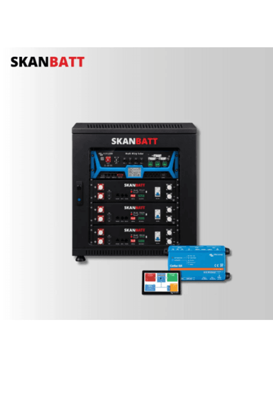 SKANBATT Kraftpakke - 48V / 15kWh Lithium m/ Heat / 5000W inverter / 100A Lader