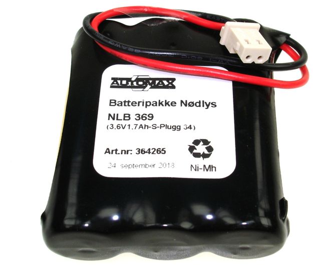 Hovedbilde NLB 369 (3,6V-1,7Ah-R-Plugg 34)