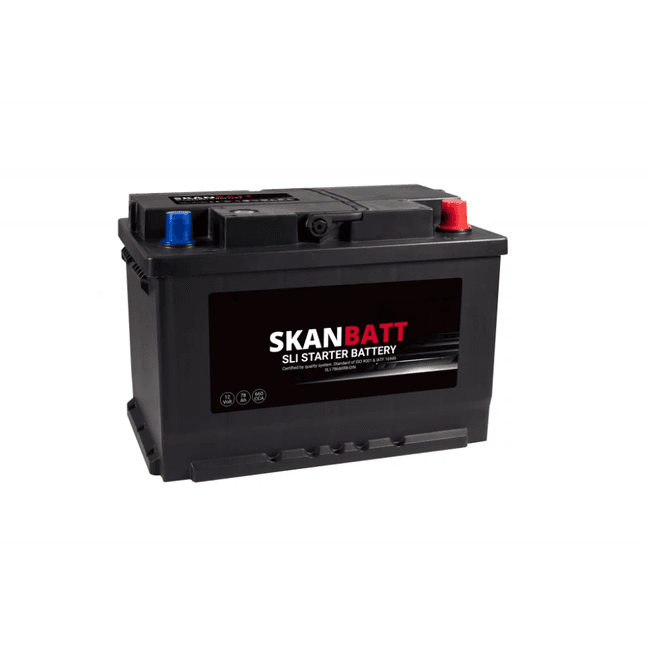 Hovedbilde SKANBATT SLI Startbatteri 12V 78AH 660CCA (278x175x190mm) +R