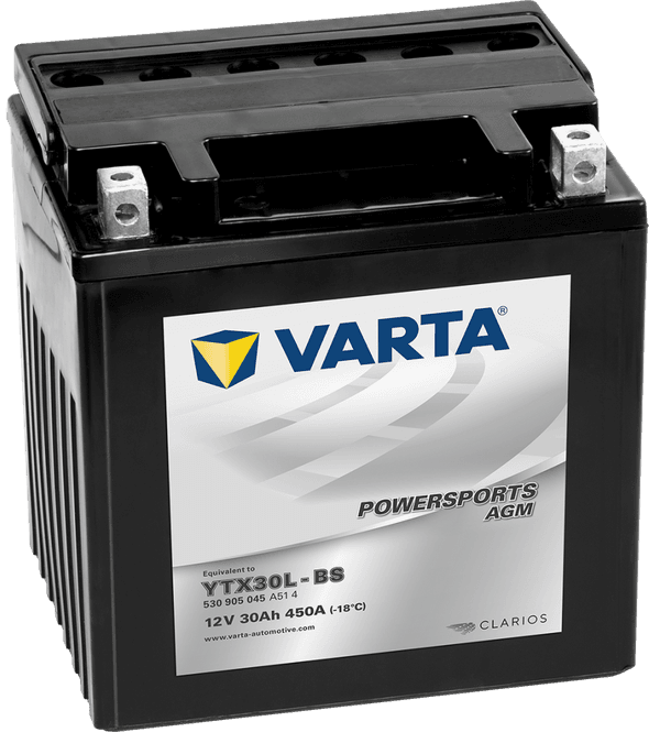 Hovedbilde  VARTA YTX30L-BS AGM MC Batteri 12V 30AH 450CCA (166x127x175mm) 