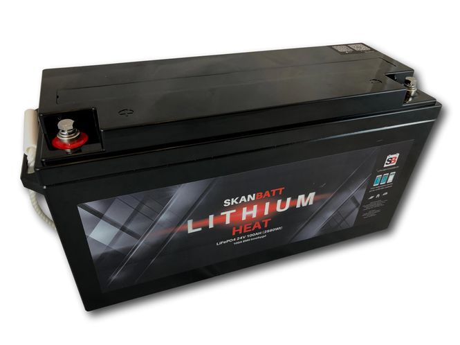 Hovedbilde SKANBATT HEAT Lithium 24V 100AH 100BMS - BLUETOOTH OG VARME