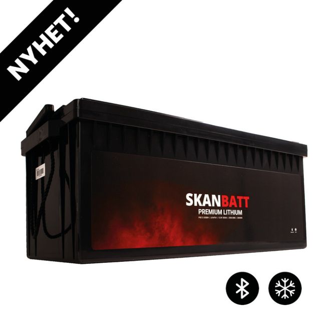 Hovedbilde SKANBATT Premium Lithium - 12V 300Ah 200A BMS - 523x269x218mm - Bluetooth - Heat - 8 Års garanti
