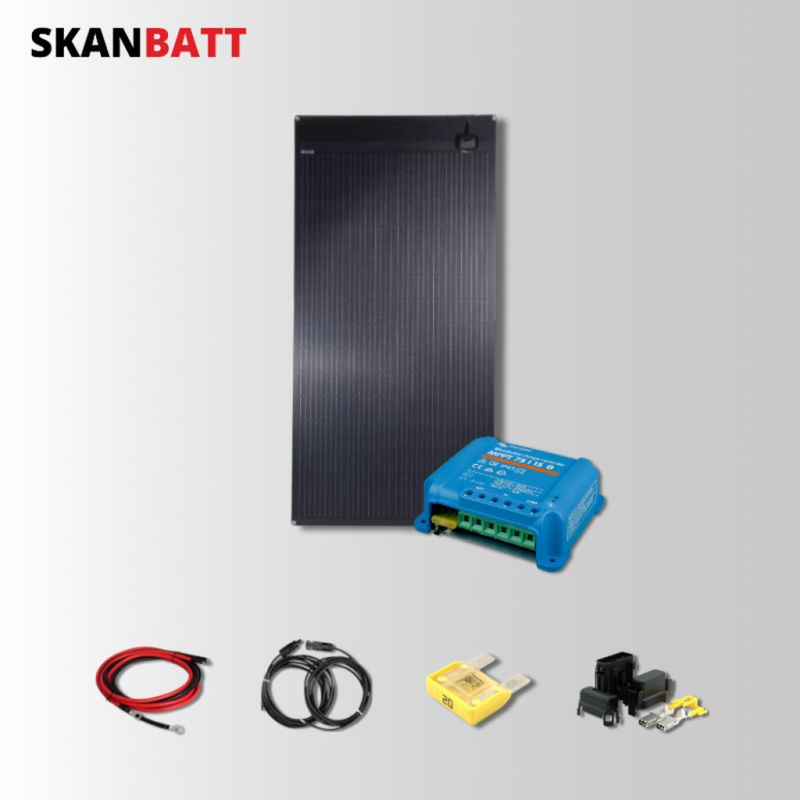 SKANBATT Solcellepakke - 200W Flex / Victron MPPT 15A