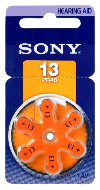 Hovedbilde SONY Høreapparatbatteri PR13 - 6pk