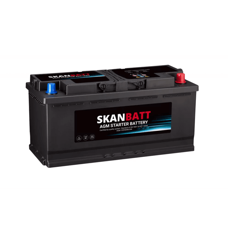 SKANBATT AGM Startbatteri 12V 105AH 950CCA (393x175x190mm) +R