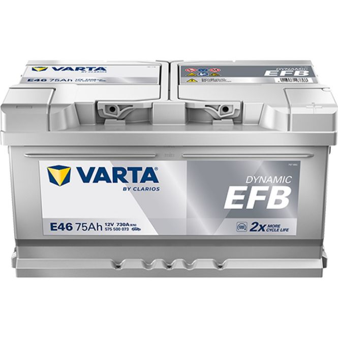 Hovedbilde VARTA Dynamic EFB Batteri 12V 75AH 730CCA (315x175x175/175mm) +høyre E46
