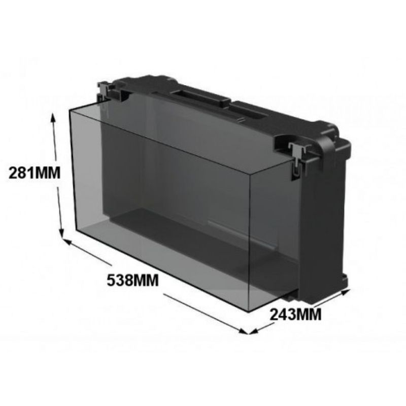 Batterikasse 538x243x281mm (innvendig)