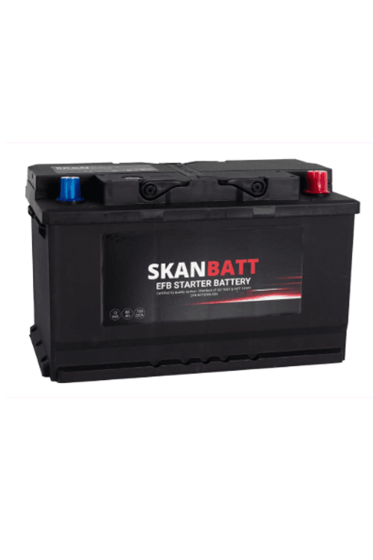 SKANBATT EFB Startbatteri 12V 80Ah 730CCA (315x175x190mm) +R