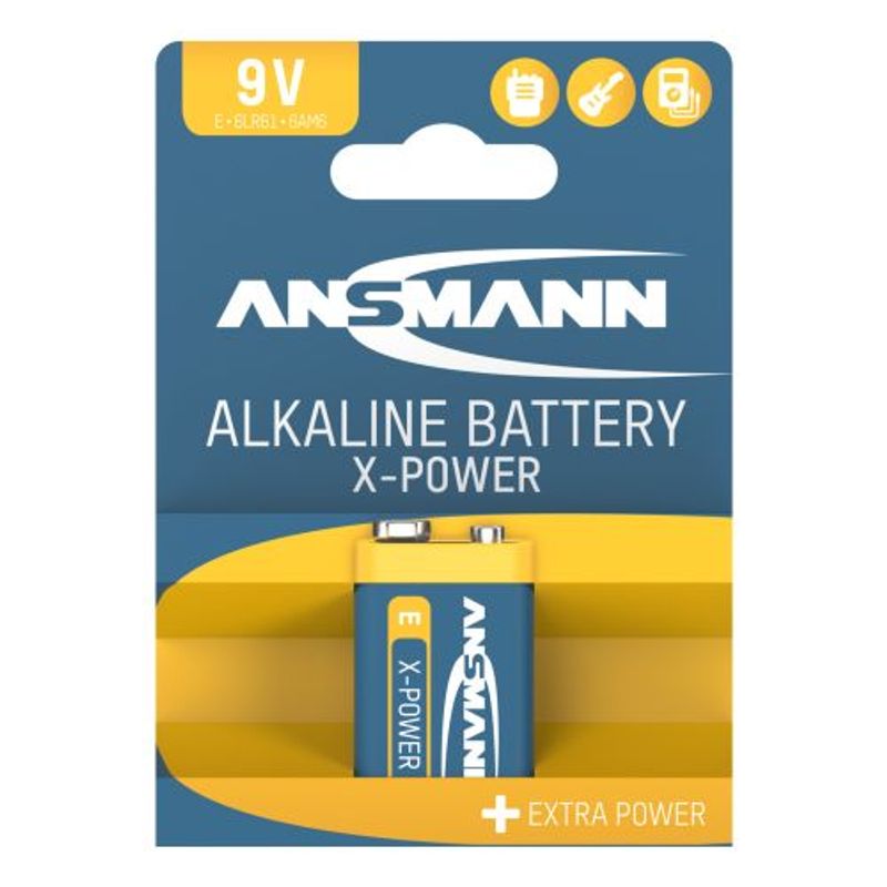 X-Power Alkaline Batteriblokk E   9V/ 6LR61 1pk