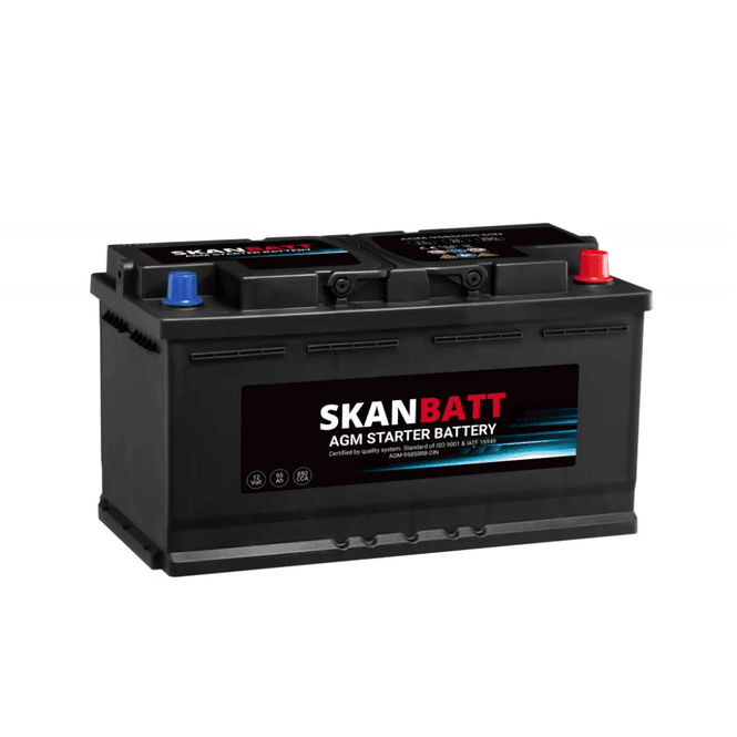 Hovedbilde SKANBATT AGM Startbatteri 12V 95AH 850CCA (353x175x190mm) +R