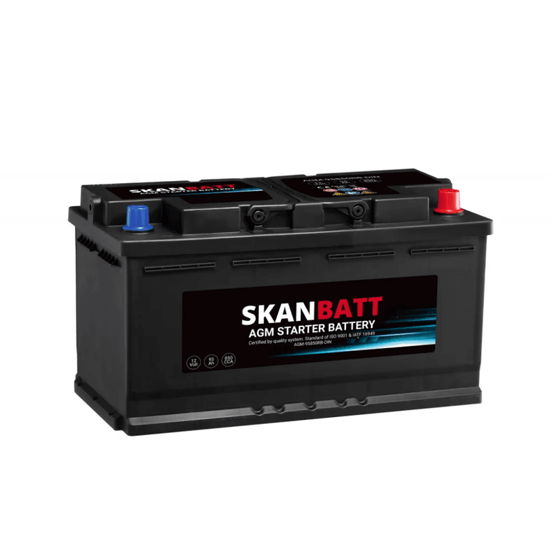 SKANBATT AGM Startbatteri 12V 95AH 850CCA (353x175x190mm) +R