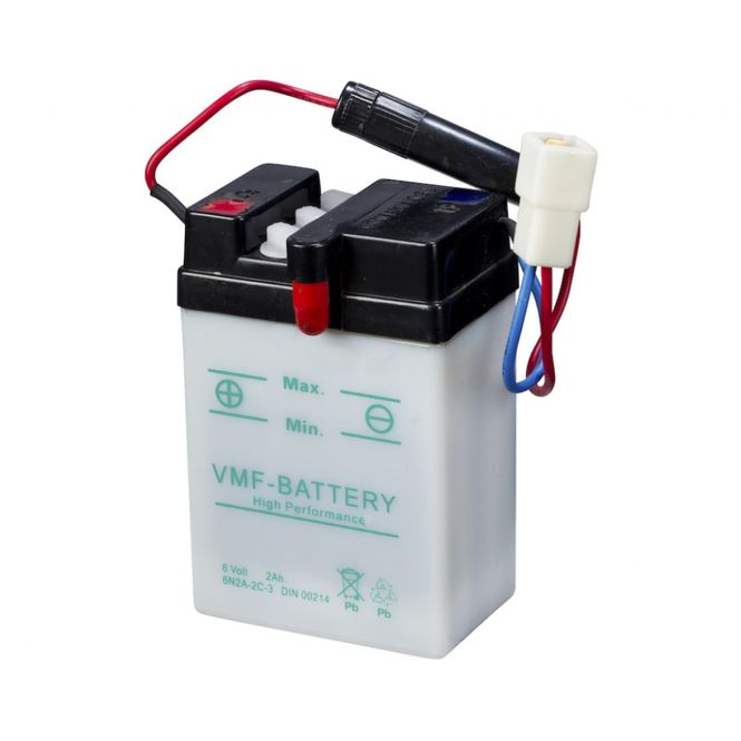 Hovedbilde VMF MC Batteri 6V 2AH 20CCA (70x47x106) +venstre 6N2A-2C-3