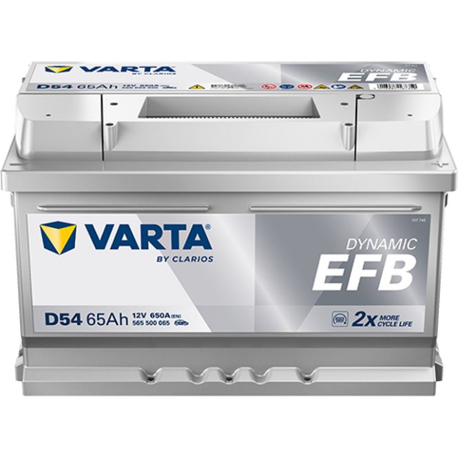 Hovedbilde VARTA Dynamic EFB Batteri 12V 65AH 650CCA (278x175x175/175mm) +høyre D54