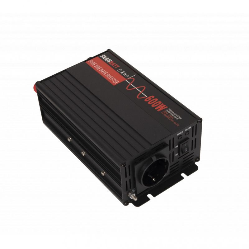 SKANBATT Inverter 12V 600W (1200W) Slim Ren Sinus