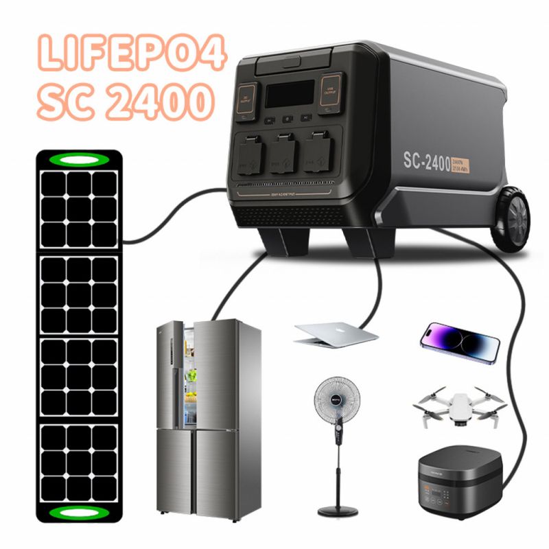 SENCI Lithium LPS 2150Wh Power Station med 2400W (4800W) sinus inverter